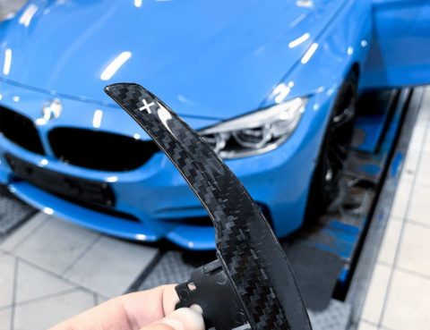 Карбоновые лепестки переключения передач на BMW M4